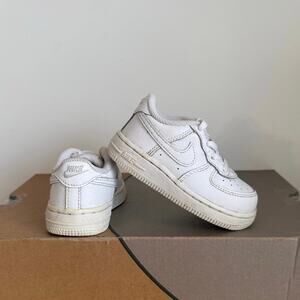Nike Air Force 1 ‘Triple White’ Toddler Sneakers - SZ 6 C